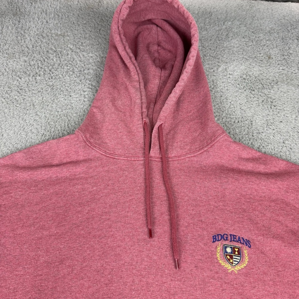 BDG Hoodie Men's Small Coral Red Pullover Long Sleeve Urban Outfitters Casual - Picture 4 of 11